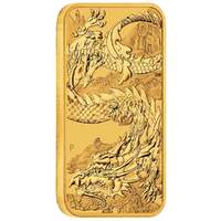 Australia 2023 Dragon $100 1oz Gold Rectangular Bullion Coin