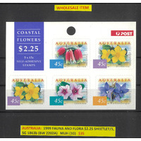 Australia 1999 Fauna & Flora Flowers 10 Sheetlets/5 Stamps SG1863b MUH #1-1B
