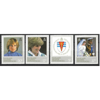Falkland Islands Dependencies 1982 21st Birthday of Princess of Wales Set of 4 Stamps SG108/11 MUH