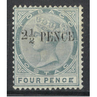 Tobago 1891 2½d Surcharge on 4d Stamp with Variety "Malformed CE" SG31a MH 24-1