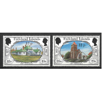 Falkland Islands 1984 British Administration Anniv Surcharge Set/2 Stamps SG467/68 MUH