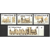 Falkland Islands 1985 Camber Railway 70th Anniv Set/4 Stamps SG497/500 MUH