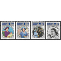 Falkland Islands 1985 Life and Times of the Queen Mother Set/4 Stamps SG505/08 MUH