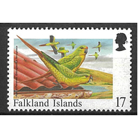 Falkland Islands 1998 Rare Visiting Birds Austral Conure Single Stamp SG817 MUH