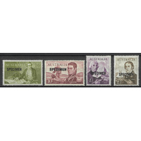 Australia 1964 Navigators Set/4 Stamps Specimen(The £2 Central Ovpt BW409x) SG357s/60s MUH #AUBK