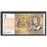 Australia 1976 $1 Banknote Knight/Wheeler Side Thread R76c UNC #1-2