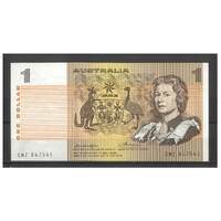 Australia 1976 $1 Banknote Knight/Wheeler Side Thread R76c aEF/EF #1-21