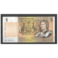 Australia 1976 $1 Banknote Knight/Wheeler Side Thread R76c VF #1-23