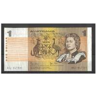 Australia 1982 $1 Banknote Johnston/Stone First Prefix DGJ R78F F+ #1-30