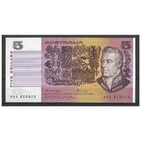 Australia 1976 $5 Banknote Knight/Wheeler R206c OCRB S/N Side Thread UNC #3-76