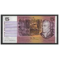 Australia 1983 $5 Banknote Johnston/Stone R208 UNC #3-80