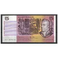 Australia 1983 $5 Banknote Johnston/Stone R208 aUNC #3-81