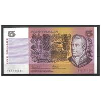 Australia 1985 $5 Banknote Johnston/Fraser R209b Gothic UNC #3-84