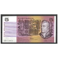 Australia 1985 $5 Banknote Johnston/Fraser R209b Gothic EF #3-86