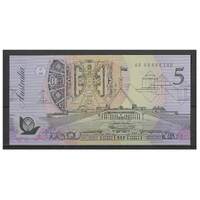 Australia 1992 $5 Banknote Fraser/Cole R214 Not Dated Dark Green S/N UNC #3-94