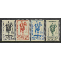 French Morocco 1946 Marshall Lyautey Statue Set of 4 Stamps Mint Unhinged 32-19