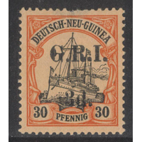 New Guinea G.R.I. 1914 6mm Opt 3d on 30pf Stamp With Genuine Stolow Marking SG8 MLH #BR309