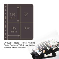 Lighthouse Vario 2ST Black Sheet 2 Pocket vertically divided double sided PVC Free Pack/5