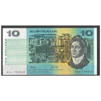 Australia 1991 $10 Banknote Fraser/Cole No Plate Letter R313b aUNC #4-65