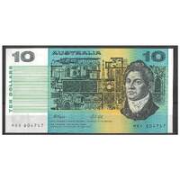Australia 1991 $10 Banknote Fraser/Cole No Plate Letter Last Prefix MRR R313bL aUNC #4-70