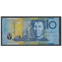 Australia 1993 $10 Polymer Banknote Fraser/Evans Black Serials Blue Dobell Collectors Issue UNC #5-87
