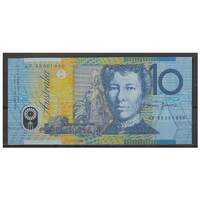 Australia 1993 $10 Polymer Banknote Fraser/Evans Black Serials Grey Dobell Collectors Issue UNC #5-87