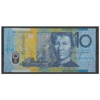 Australia 1993 $10 Polymer Banknote Fraser/Evans R316a Blue Dobell Watermark Error (foggy overlapping) gEF #5-88