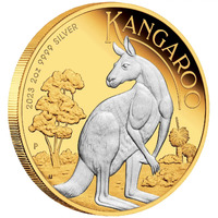 Australia 2023 $2 Silver Proof Reverse Gilded 2oz Coin