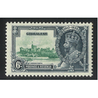 Gibraltar 1935 Jubilee 6d Stamp with Variety Lighting Conductor SG116c MLH 33-6