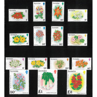 Ascension 1981 Flowers Set of 15 Stamps to £2 SG282A/96A Mint Unhinged 33-18