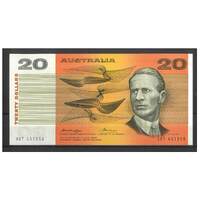 Australia 1976 $20 Banknote Knight/Wheeler Centre Thread R406a aUNC #20-49