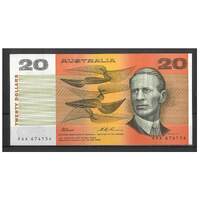 Australia 1993 $20 Banknote Fraser/Evans Prefix AAA R415i EF #20-51