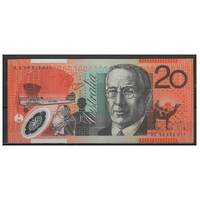 Australia 1998 $20 Polymer Banknote Evans/Macfarlane First Prefix AA98 R418bF UNC #20-69
