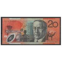Australia 1996 $20 Polymer Banknote Fraser/Evans Last Prefix DA96 R416cL aVF/VF #20-70