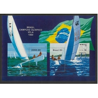 Brazil 1983 Brasiliana Mini Sheet Olympic Sailing Champions SG2033 MUH 34-8
