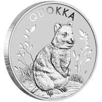 Australia 2023 Quokka Silver Investment 1oz Fine Silver Bullion $1 Coin in Capsule