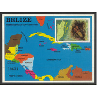 Belize 1982 First Independence Anniversary Mini Sheet SG700 Scott 652 MUH 34-15