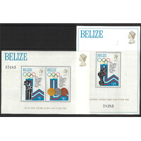 Belize 1980 Winter Olympics Set/2 Mini Sheets SG531 Scott 511 MUH 34-16