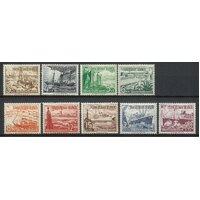 Germany 1937 Winter Relief/Ships Set/9 Stamps Scott B107/15 Mi.651/59 MUH #EU180