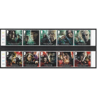 Great Britain 2023 Harry Potter Set of 10 Stamps in 2 Strips/5 MUH