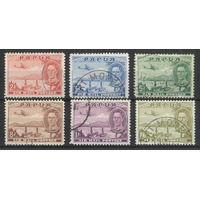 Papua 1939-41 Air Mail Set of 6 Stamps SG 163/68 Fine Used 34-11