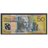 Australia 2007 $50 Polymer Banknote Stevens/Henry First Prefix AA R521aF UNC #50-17