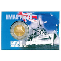 Australia 2002 $5 Sunda Strait Battle HMAS Perth Al-Bronze UNC Coin Carded
