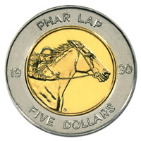 Australia 2000 $5 Phar Lap Bi-Metal UNC 