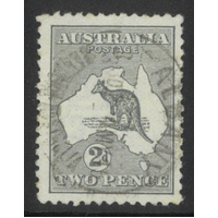 Australia Kangaroo & Map 1st WMK (Inverted) 2d Deep Grey Stamp SG 3w Fine Used
