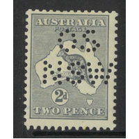 Australia Kangaroo & Map 1st WMK 2d Grey Stamp Perf OS/NSW SG3 Mint Unhinged