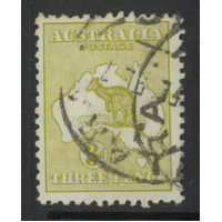 Australia Kangaroo & Map 3rd WMK(Inverted) 3d Olive Die I Stamp SG37cw Fine Used