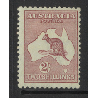 Australia Kangaroo & Map 3rd WMK 2/- Maroon Stamp SG74 Mint Lightly Hinged