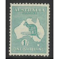 Australia Kangaroo & Map Small Multi WMK 1/- Blue-Green Stamp SG109 (BW 34A) MLH