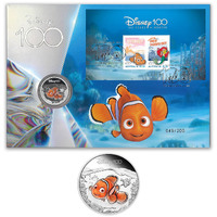 Australia Post Impression 2023 Disney 100 Years Nemo Silver Proof Coin Prestige PNC